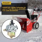 Panari 951-12705 Storm 2410 2620 Carburetor for Troy-Bilt Storm 2410 2420 2620 2690 24'' 26'' 179cc 208cc Craftsman Cub Cadet MTD Snowblower parts Replace 951-14026A 751-10974 31AM62N2711 Carb