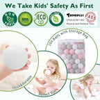 TRENDPLAY Plastic Balls for Ball Pits 2.2 Inch, Pack of 50 100 200 500 Hollow Balls, Perfect for Toddler Baby Pools,Party,Festival Decoration