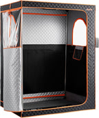 VEVOR 2 Person Portable Infrared Sauna for Home, Upgraded Full Body Home Spa Tent with 2 Foldable Chairs & Heated Mat & Remote,9-Level Temp Control Sauna Box for Relaxation & Stress Relief, (Black)