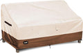 2-Seater Outdoor Couch Cover,60"Wx38"Dx35"H Inches Patio Loveseat Cover,100% Waterproof Heavy Duty Patio Sofa Covers,Patio Furniture Covers,Beige&Brown