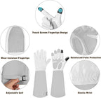 Long-Gardening-Gloves for Women/Men - Thorn Proof Rose Pruning Gloves Heavy Duty Gauntlet-M