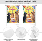 Birthday Dog Garden Flag Vertical Double Sided Outdoor Yard Flags 12.5x18 Inch Burlap Banners Vertical Double Sided for Outdoor Decor Lawn