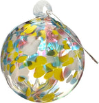 Dale Tiffany Hand Blown Glass, 4" Diameter Spring, Tree of Life Collection, Witch Globe Hanging Garden Indoor/Outdoor Decorative Ornament Gazing Ball