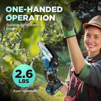 Chainsaw 6 Inch Mini Electric Chainsaw Cordless Battery Powered, HandHeld Chain Saw for Wood/Trees Trimming, Tools for Household and Garden, Chain Saw Gift for Men Dad Husband Women