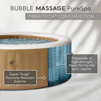 Intex PureSpa 6 Person Bubble Massage Inflatable Hot Tub Spa Set, Sahara Tan - Portable Outdoor Spa Plus Water Heater Pump, Foam Cover, Dispenser Ball