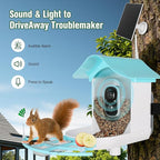 Bird Feeder with Camera, AI Identify Birds Species Solar Powered, Auto Record Videos in Backyard, Instant Notifications, Ideal Gift for Family and Bird Lovers