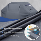 Grill Cover for Outdoor Grill 600D Heavy Duty 59Inch Waterproof,UV & Fade Resistant,BBQ Cover with Adjustable Straps,BBQ Grill Cover for Weber,Blackstone,Charbroil etc,Grey