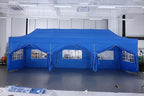 COBIZI 10x30 Pop Up Canopy with 8 Sidewall,Heavy Duty Canopy UPF 50+ All Season Wind Waterproof Commercial Outdoor Wedding Party Tents for Parties Canopy Gazebo with Roller Bag(10 x 30 ft White)