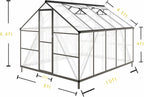 CQZY 8x10 FT Greenhouse for Outdoors,Green House for Outside,Dark Gray