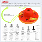 Quintillus Universal Weed Eater Head,H09 Weed Wacker Head Grass Trimmer Head Compatible with Ego, Ryobi,Echo,Weed Warrior with 12pc 11in / .095" Triangle Trimmer Line （Not for Kobalt）