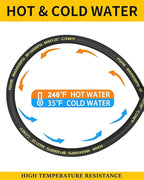 POHIR 100FT Pressure Washer Hose 4500PSI, Power Washer Hose Steel Wire Braided 3/8'' Swivel Quick Connect, 5/16'' ID. Commercial Grade Industrial High Pressure Water Washing Hose