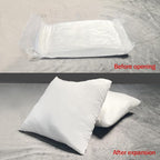 OKBA Throw Pillows Insert Set of 2, with 100% Cotton Cover, Bed and Couch - Indoor Hotel Decorative Pillows, 12x12 in White Pillows Inserts