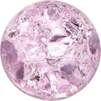 uxcell 30mm/1.2" Crystal Sphere Ball Ice Cracked Glass Solid Decorative Sphere Crystal Ball Prop Ornament for Feng Shui Divination Fortune Telling Tabletop Fountain Decoration, Pink