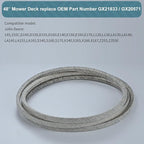 1/2 x 141 Mower Deck Belt GX21833/GX20571, Kevlar Cord Belt for John Deere D140 D150 D160 L120 L130 L145 L155 LA130 LA140 LA145 LA165,S140, S160, S170 S140 Z255 with 48 inch Deck (GX21833)