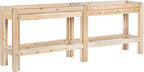 Greenes Fence Twelve Bucket Cedar Storage Shelves, 84 in. x 16 in. x 30 in. - Made in USA with North American Cedar