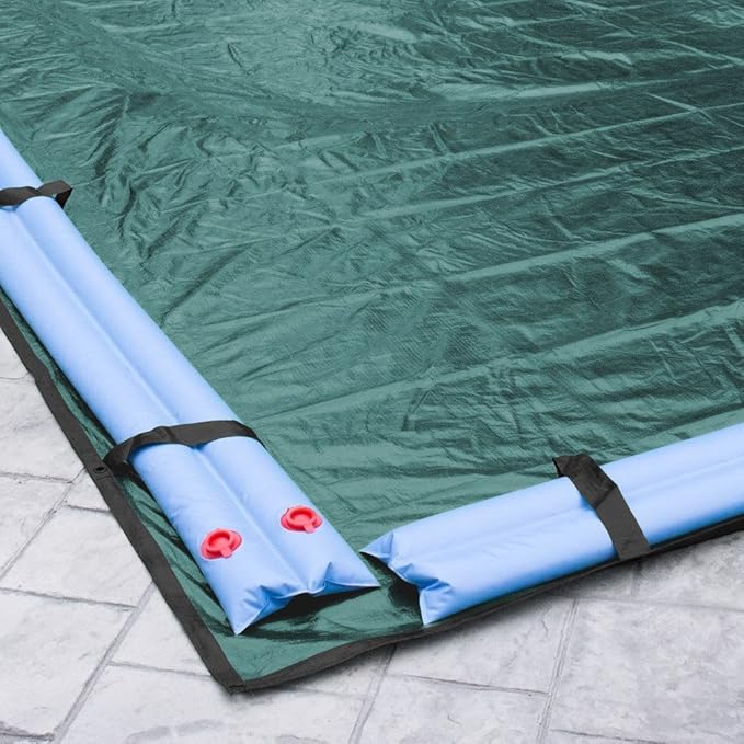 Robelle 16 x 32 ft Commercial Teal Winter Pool Cover for Inground Pools, 5 ft Overlap (21 x 37 ft Cover Size), Solid 12 x 12 Scrim, 3.7 oz/yd2, 18-Year Warranty, Style: 391632RA