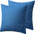 Phantoscope Pack of 2 Premium Dual Usage Outdoor Pillow Inserts, Waterproof Throw Pillows No Cover Needed, Colorful Decorative Couch Sham Cushion Stuffer Patio Couch Tent, Blue 20 x 20 Inches
