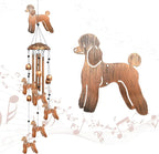 Poodle Wind Chimes for Outside, Metal Windchimes Outdoors Birthday Gifts for Women Memorial Sympathy Wind Chimes for Patio Garden Yard