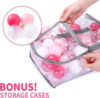 TRENDPLAY Plastic Balls for Ball Pits 2.2 Inch, Pack of 50 100 200 500 Hollow Balls, Perfect for Toddler Baby Pools,Party,Festival Decoration