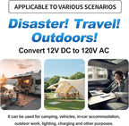 4000W Power Inverter 12V to 110V/120V DC to AC with LCD Display, Remote Controller 5 x AC Outlets and 4 x 3.1A USB Car Adapter for Car Truck Boat RV Solar System