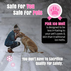 Peach Country Pink Ice Melt -25°F Effective, Eco-Friendly De-Icer, Fast-Acting Granules for Driveways, Walkways & Entryways, 8 lb Pail