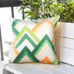 Pyonic Pack of 2 Decorative Outdoor Waterproof Pillow Covers 18x18 Square Garden Outside Polyester Throw Pillow Covers for Patio Tent Couch Funiture, Colorful Blue Yellow