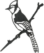 METALBIRD - Blue Jay - Outdoor Tree Ornaments in Corten Steel - Metal Art Proudly Made in The USA