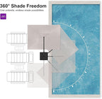PURPLE LEAF 9' X 11.5' Rectangle Patio Umbrella Outdoor Large Aluminum Cantilever Umbrella with 3-Year Fade Resistance Recycled Fabric and 360-degree Rotation for Deck Pool Garden, Sand Dune