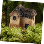 KESYOO 4pcs Miniature Gardening Landscape Resin Micro Village Houses for DIY Bonsai Terrarium Crafts
