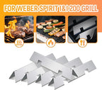 7636 Flavorizer Bars and 69787 Grill Burner for Weber Spirit I & II E-310 E-320 E-330 S-310 S-320 S330 (Front-Mounted Control), 15.3" Heat Plates & 18" Grill Burner Tube, Porcelain Steel