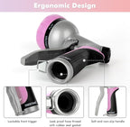 RESTMO Garden Hose Nozzle, Heavy Duty Metal Water Hose Nozzle with 7 Adjustable Spray Patterns, High Pressure Hand Sprayer with Flow Control, Best for Watering Plant & Lawn, Washing Car & Pet, Pink