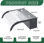 Waterfall Spillway, Clear Acrylic Pool Fountain w/Top Open Lip & Pipe Connector Kits for Outdoor/Indoor Decorative, 11.8'' Pool Water Feature for Garden Patio, Backyard Koi Pond Decor