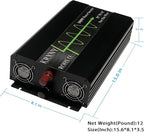 3000W Pure Sine Wave Power Inverter Peak 6000W 48V DC to 110V 120V AC 60HZ for Car RV Use or Home Solar System with LCD Display