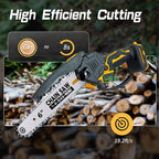 Mini Chainsaw Compatible for Dewalt Battery 20V MAX, 8-Inch and 6-Inch 2-IN-1 Cordless Hand-held Chain Saw, Electric Hand Saws for Wood Cutting, Tree Trimming Gift for Men(Tool Only)