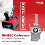 119-1980 Carburetor for Toro Power Clear 180 PC180 418ZR 418ZE Fits Toro 38272 38273 38282 38283 Stens 520-876 Snowblowers