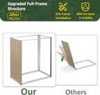 5x3 FT Outdoor Storage Shed, Garden Shed with Updated Frame Structure and Lockable Doors, Metal Tool Sheds for Backyard Garden Patio Lawn,Brown