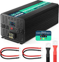 5000W Pure Sine Wave Power Inverter 12V DC to 110V AC with Wireless Remote Control LCD Display 1 USB Port, 4 AC Outlets, 1 Terminal Blocks for RV Truck Cabin Off Grid
