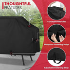 Unicook Griddle Cover for Blackstone 22 Inch and 17 Inch Griddle with Hood and Stand, Heavy Duty Waterproof Outdoor BBQ Grill Cover with Sealed Seam, Black