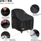 Outdoor Swivel Chair Covers Waterproof 1 Pack, Outdoor Chair Covers Patio Furniture Cover for Deck Patio Swivel Chair Heavy Duty, 28 W x 32 D x 36 H inches,Black