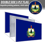 FLAGWIN Vermont Flag 3x5 FT - 3 Ply Double Sided Polyester Vermont State Flags with Brass Grommets - Vivid Color and Fade Proof State of Vermont Flag 3x5 Outdoor