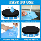 Hungdao 12 Pack Pool Cover Weights with Hooks Above Ground Hanging Water Bags Leakproof Thick PVC Swimming Pool Cover Tarp Weights Winter Antifreezing for Above Ground Closing Kit, 13.5 x 9 Inch