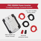 Cobra PRO 2500W Professional Grade Power Inverter, Portable – 2500-Watt Car Charger, 4 Grounded AC Outlets, 2 Fast Charge USB Ports and Remote Controller (CPIALCDG1) Compatible
