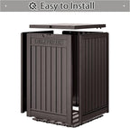 Package Delivery Box for Outside, 48 Gallon Storage with Lockable Secure, Large Double Wall Resin Outdoor Package Delivery Waterproof Deck