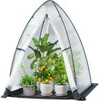 Green House for Outside Heavy Duty, Ohuhu Portable Walk-in Winter Greenhouse with Thick PE Bubble Cover - Small Greenhouses Outdoor for Plants Winter Protection