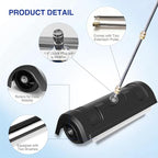 GALAXYER Pressure Washer Surface Cleaner, Metal Floor Washer Accessories for Driveways Sidewalks Patios with 2 Extension Pole Attachments, 1/4-inch Quick Coupler