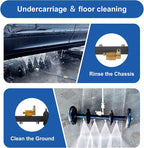 DUSICHIN Undercarriage Cleaner Water Broom Pressure Washer Attachment, 15 Inches Undercarriage Washer, Pressure Washer Underbody Car Cleaner 4 Extension Wands 4 nozzles Garden Hose Adapter DUS3202