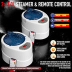 Upgraded 2 Person Sauna Portable Infrared Steam Sauna with 660nm Red Light Therapy Panel & 2X 3L 1300W Steamers, 2 Folding Chair, XXXL Sauna Box Sauna Tent Home Sauna, 72"x 50"x 36"