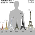allgala 15" Eiffel Tower Statue Decor Alloy Metal, Black