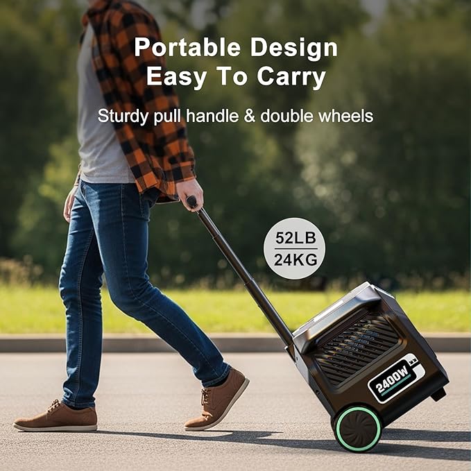 IEE 2400W/2048Wh Solar power station With 400W Solar Panel,P2400 Solar Generator(4800W Peak),1800W Super Fast Charging,APP Control Emergency Power Station for Home, Camping, Power Outages