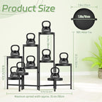iDavosic.ly Plant Stand Indoor Outdoor, 9 Tier Corner Metal Flower Display Holder Shelf, Folding Tall Orchid Rack for Patio Balcony Porch Garden Living Room House, Black